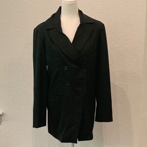DKNY Vintage Double Breasted Dress Blazer with Cool Collar.